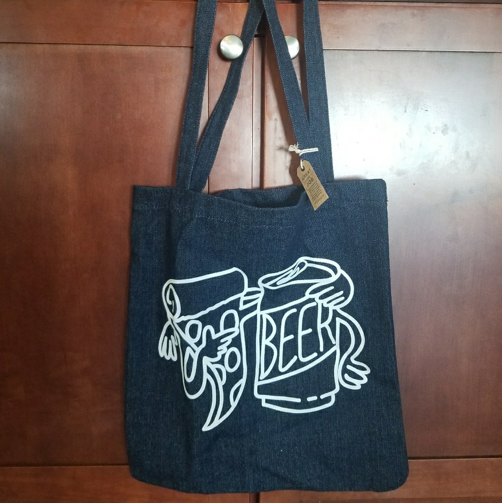 Dark Denim Tote Bag NWOT